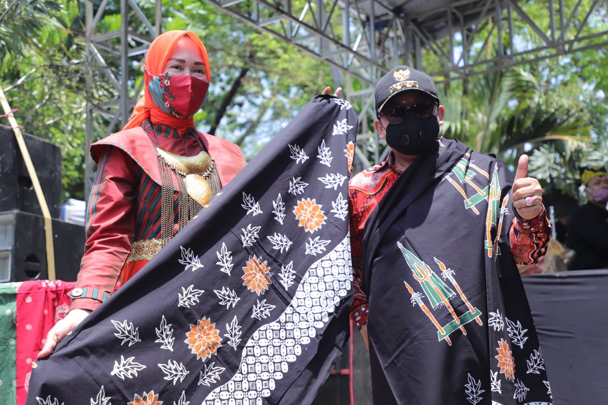 Batik sukun yang dikenalkan di Festival Batik. (Humas Pemkot Malang for Radar Malang)