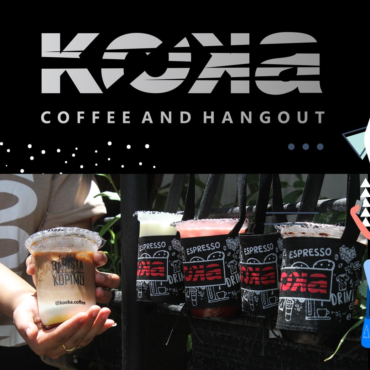 Kooka menghadirkan konsep ngopi baru dengan promo ngopi gratis kaos. (istimewa)