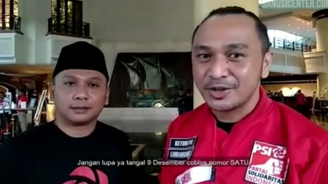 Giring Ganesha mengajak milenial kabupaten Malang mencoblos paslon nomor urut 1 di Pilkada Kabupaten malang (istimewa)