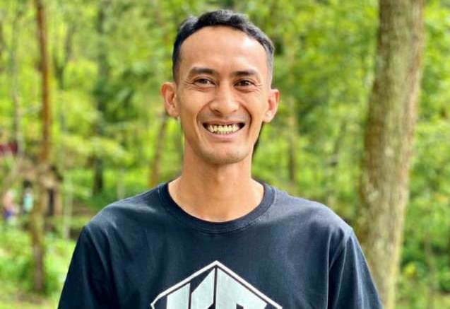 Pelatih Downhill  Mardianto alias Killim (Humas KONI Kota Batu for Radar Malang)