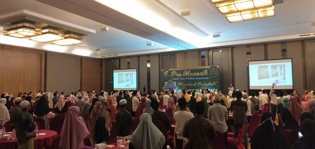 Pra manasik yang digelar An Namiroh di Hotel Harris (Ilmi / Radar Malang