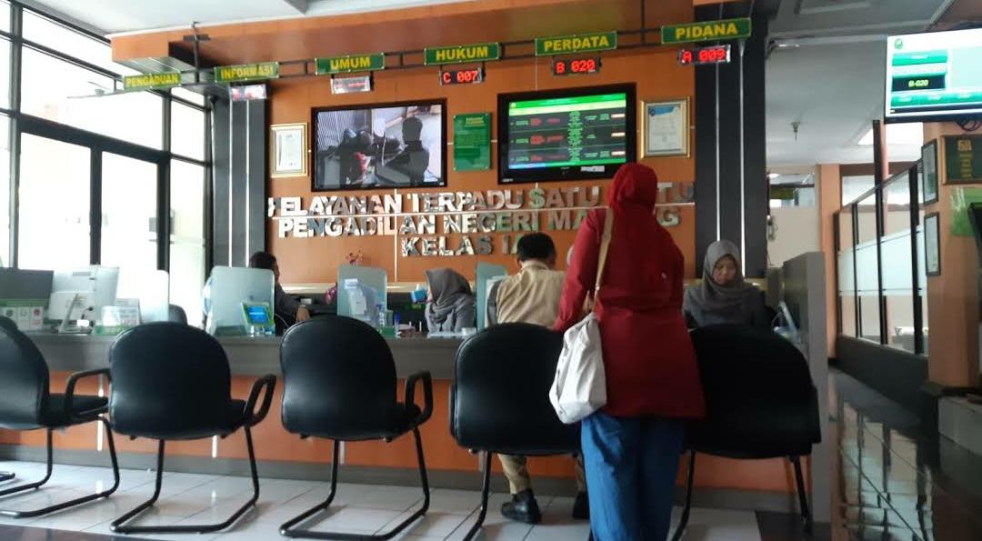 Ilustrasi layanan di PN Malang (Errica V / Radar Malang)