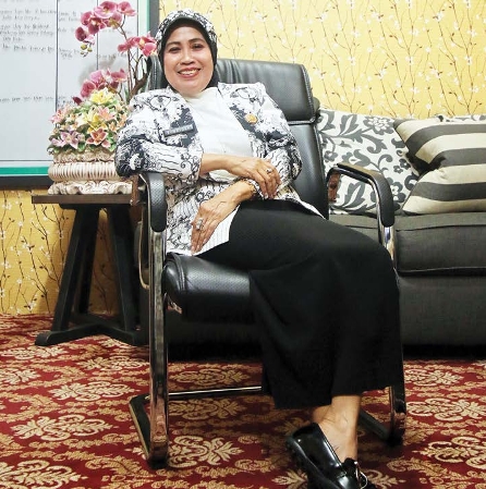 Kepala Dinas Pendidikan dan Kebudayaan Kota Malang Dra Hj Zubaidah bakal memasuki masa purnatugas beberapa waktu ke depan setelah 37 tahun menjadi ASN. (Darmono/Radar Malang)