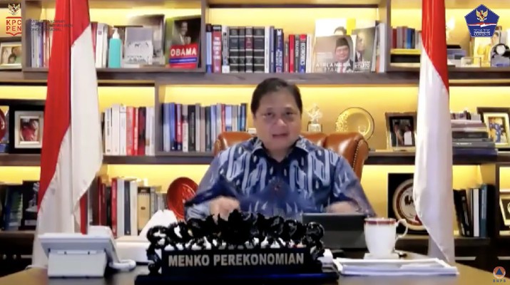Airlangga Hartarto (screenshot Youtube BNPB)