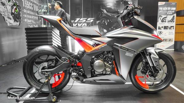 Tampilan prototipe Yamaha F155 yang terlihat yahud dengan desain banyak sudut runcing. (Sumber: Motor Saigon)