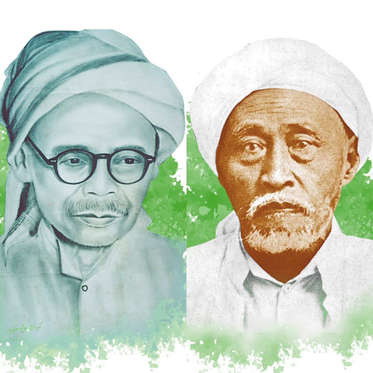 KH Kholil (kiri) dan KH Moh Thohir (istimewa)