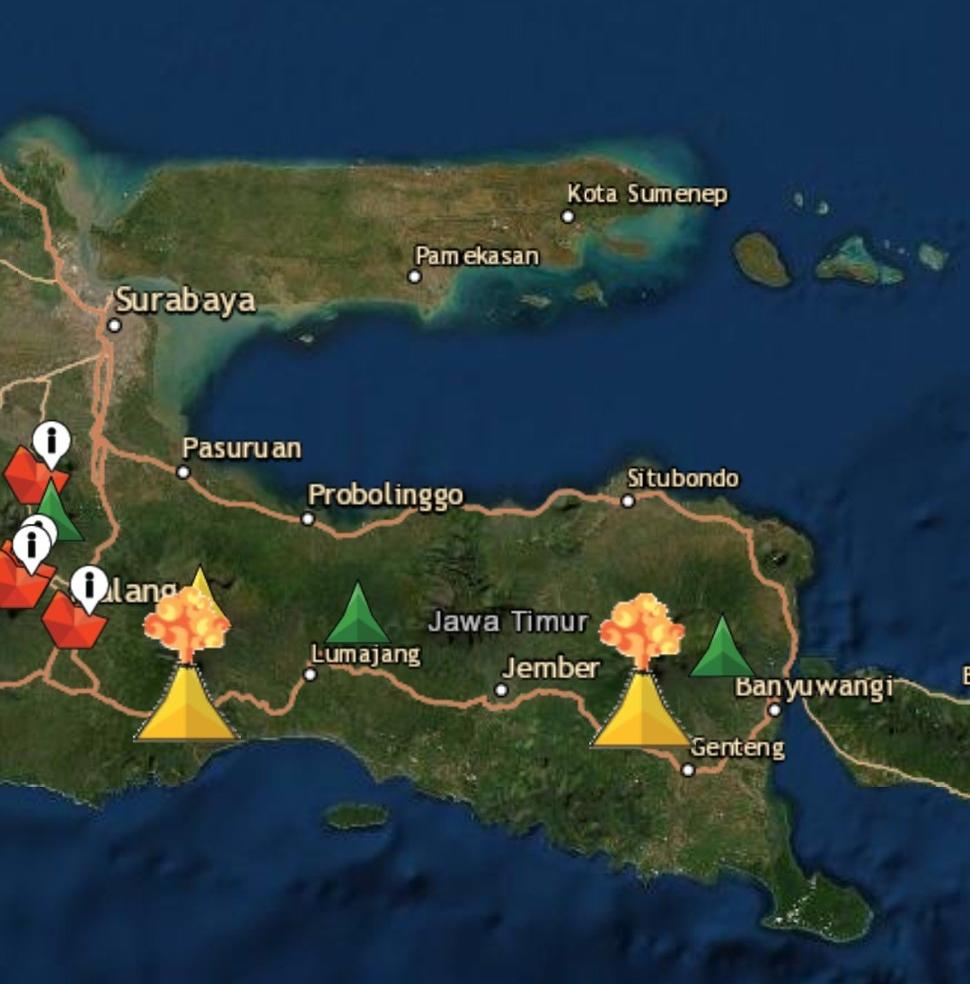 Gambaran gunung vuklanik di wilayah Jatim (Magma Indonesia)