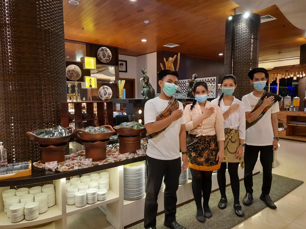 Stand Kampung Mina Festival Ikan di Landbouw Restaurant Lantai 1 Ijen Suites Resort & Convention Malang. (Istimewa)