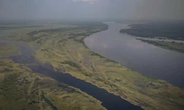 Ilustrasi alirasn sungai Kongo yang menjadi lokasi tenggelamnya kapal yang dinaiki 700 penumpang. (source:The Guardian)