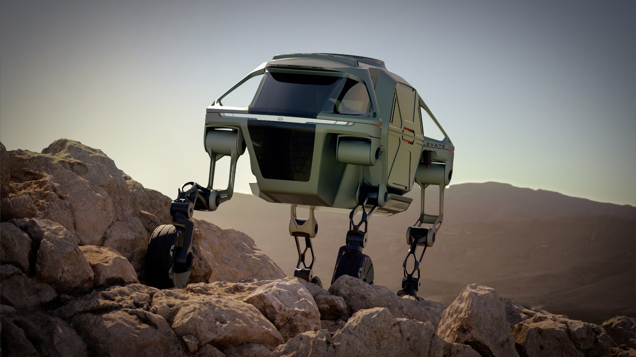 Mobil konsep TIGER yang merupakan singkatan dari Transforming Intelligent Ground Excursion Robot. (source: dezeen)
