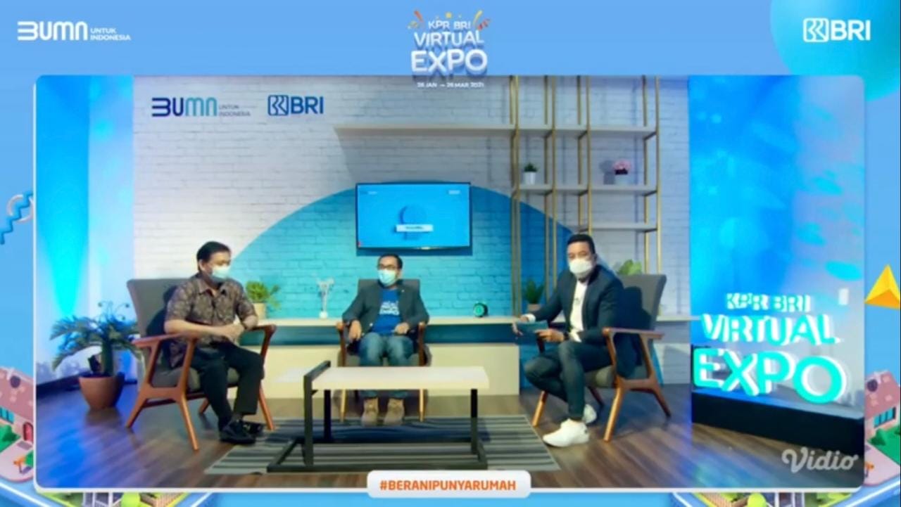 Salah satu acara talkshow tentang properti yang mewarnai event KPR BRI Virtual Expo 2021. (ist)