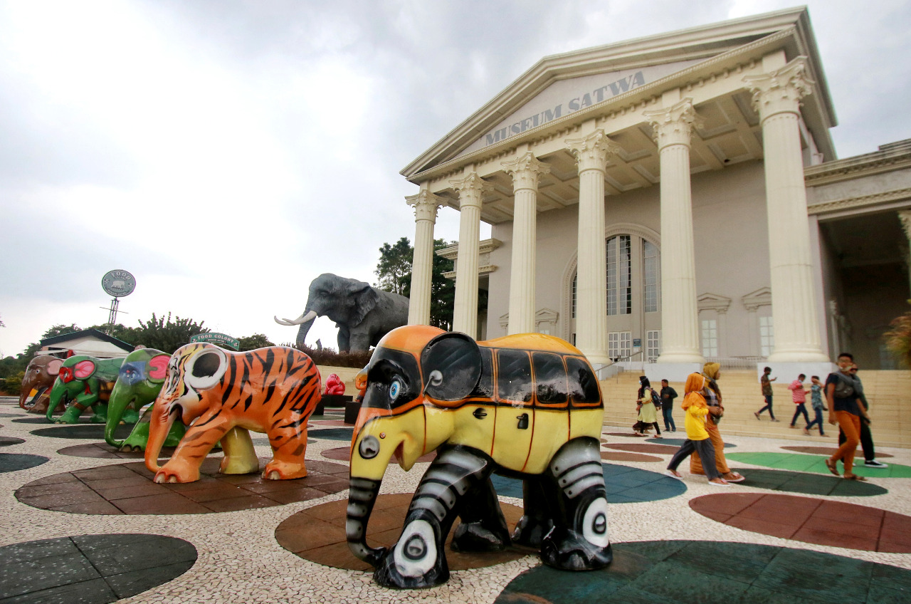 Museum Satwa di Jatim Park 2 kembali banyak dikunjungi wisatawan.(Rubianto/Radar Malang)
