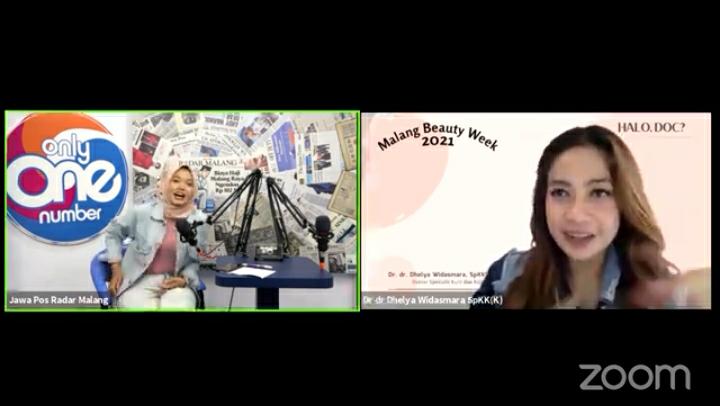 Talkshow interaktif bersama Dr dr Dhelya Widasmara SpKK(K) (ist)