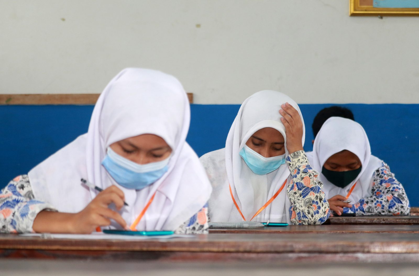 Ujicoba pembelajaran luring yang dilakukan salah satu sekolah di Kota Malang beberapa waktu lalu. (dok/Radar Malang)