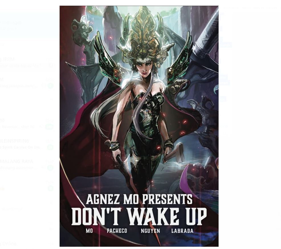 Cover novel grafis Agnez Mo berjudul Dont Wake Up Twitter (@agnezmo/ist)