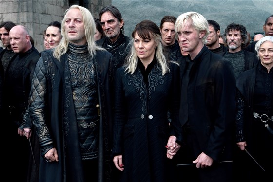 Helen McCrory saat berperan di Film Harry Potter sebagai ibu Draco Malfoy. (ist)