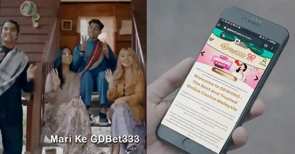 Iklan ucapan Idul Fitri dari salah satu platform judi online yang viral di Malaysia (Mashable/ist).