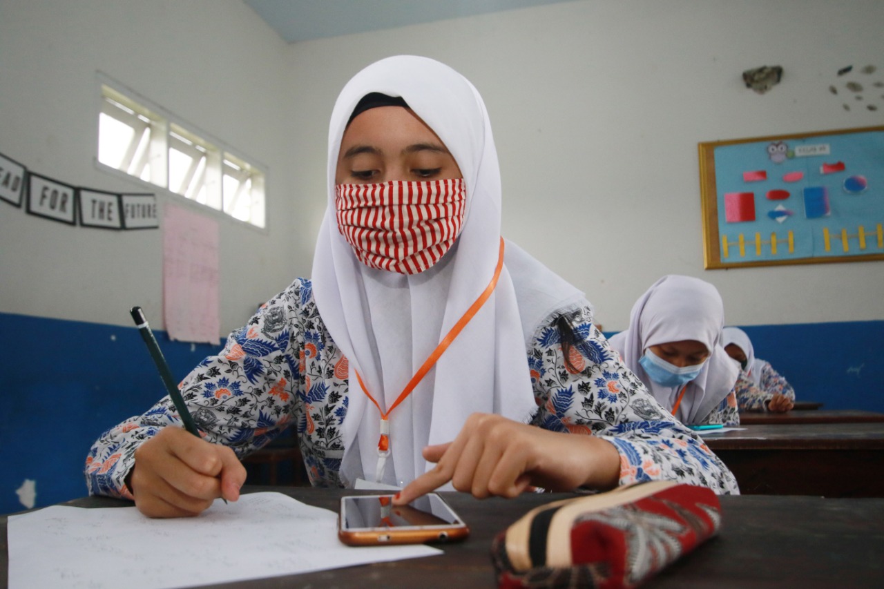Ilustrasi simulasi sekolah luring (dok JPRM/ist)