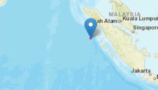 Titik gempa Nias magnitudo 7,2. (ist)