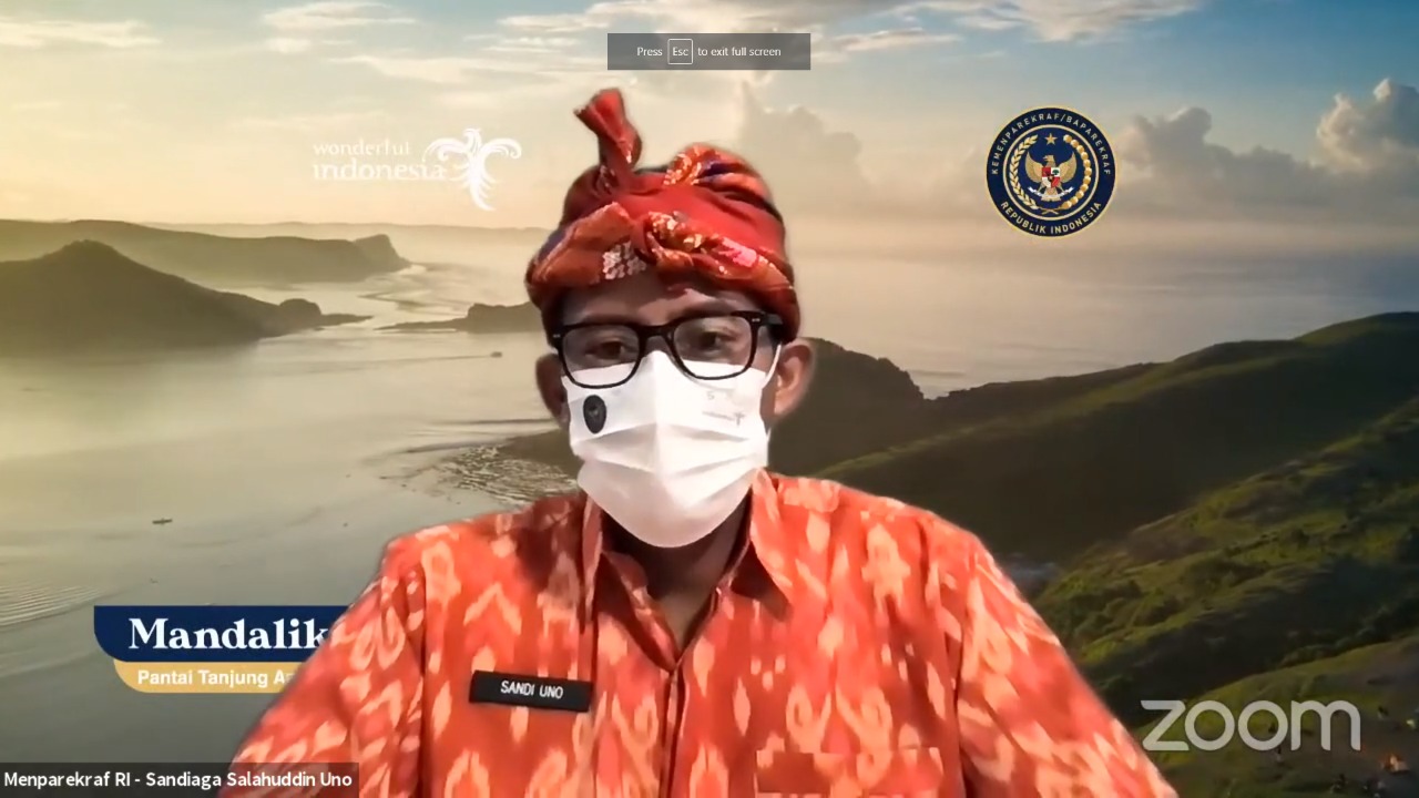 Menteri Pariwisata dan Ekonomi Kreatif Republik Indonesia, Sandiaga Uno (screenshoot / ist)