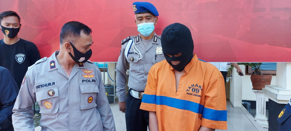 Tersangka Irwan mengaku baru pertama kali melakukan tindak kejahatan (Biyan Mudzaky / Radar Malang)