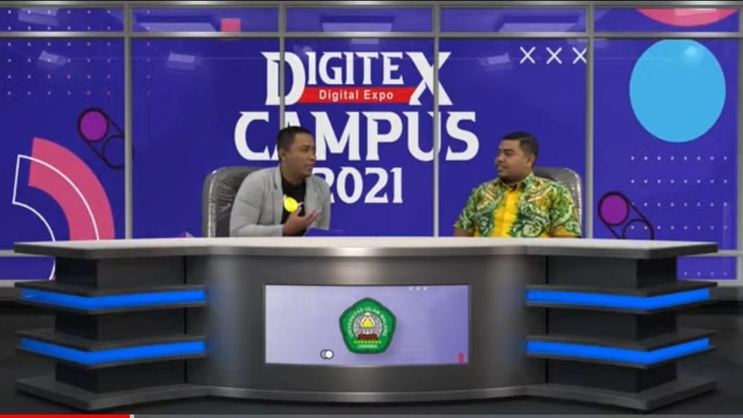 Dosen Keperawatan Stikes Widyagama Husada Malang, Ahmad Guntur Alfianto SKep Ners MKep saat sesi DigiTalk dalam rangkaian event Digitex Campus 2021. (Ist)