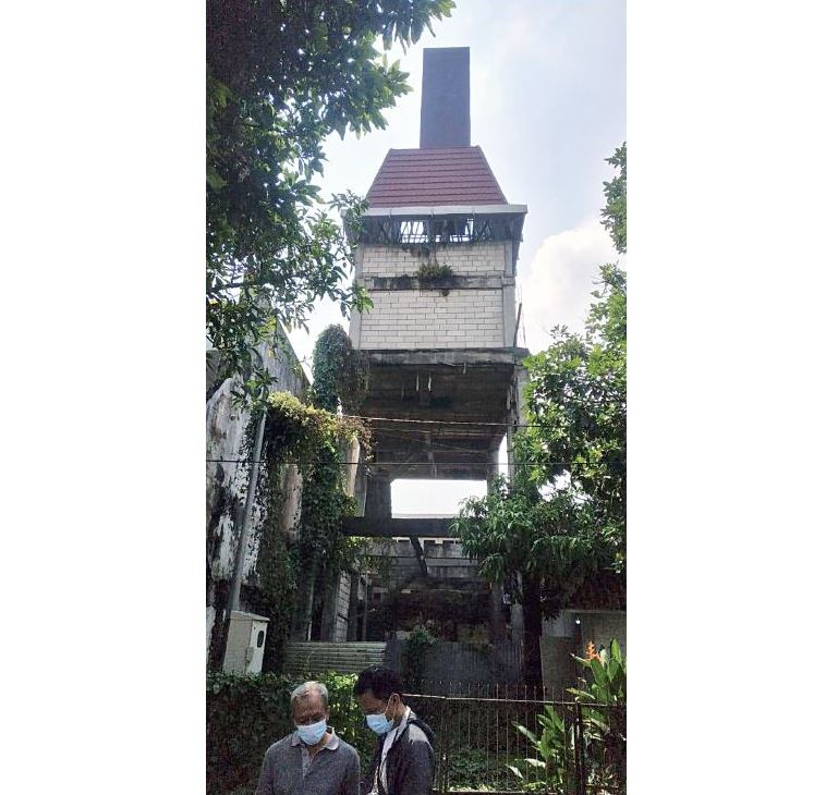 Tower di Jalan Sawo yang dipermasalahkan warga (ist)