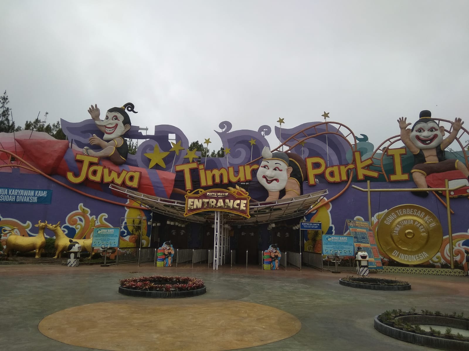 Jatim Park menjadi salah satu destinasi yang akan mengikuti uji coba pembukaan tempat wisata di masa PPKM  (Roisyatul/Radar Malang)
