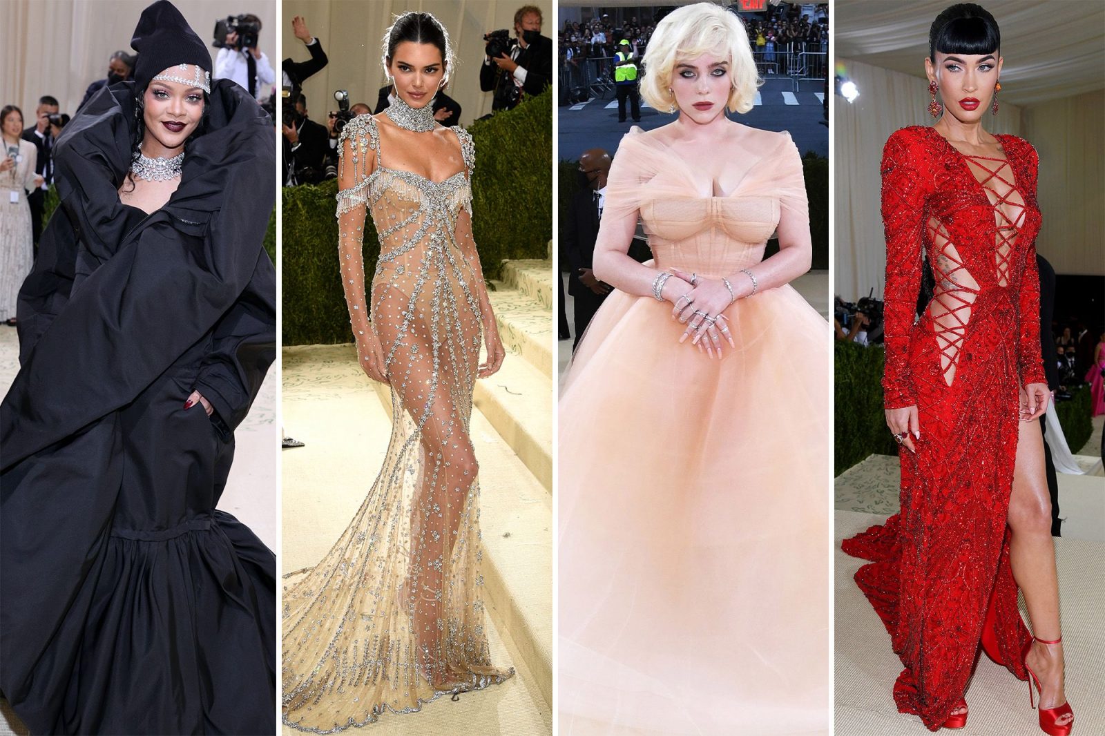 Para selebritis tampil memukau dalam ajang Met Gala 2021 yang akhirnya digelar setelah vakim selama 2 tahun. (pagesix/Ist)