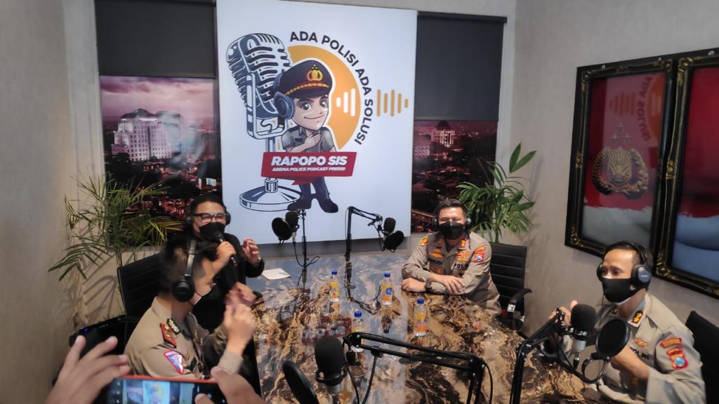 Polresta Malang Kota resmi melaunching fasilitas podcast yang bisa dimanfaatkan untuk kepentingan publik. (Ist)