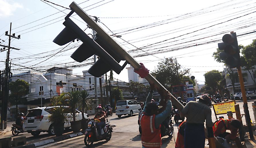 URAI KEMACETAN: Untuk mengurai kemacetan, Dinas Perhubungan (Dishub) Kota Malang memasang Area Traffic Control System (ATCS) di dua titik pada 2023 nanti.