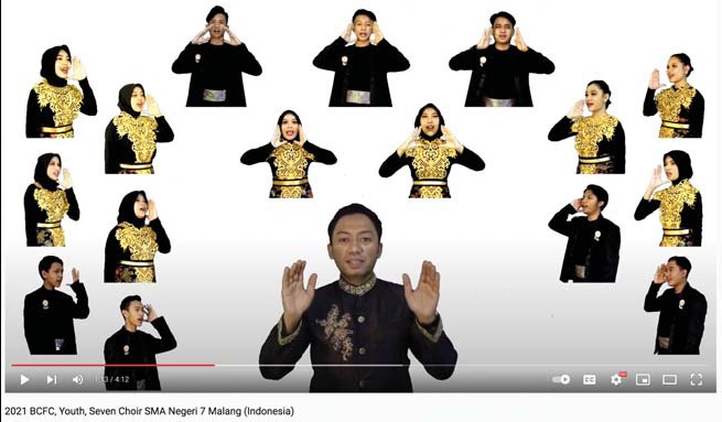 Video penampilan tim Paduan Suara SMAN 7 Malang yang menyabet juara 2 Busan Choral Festival & Competition 2021. (ist)