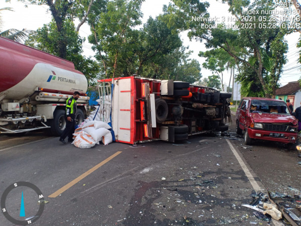 Kecelakaan di Jalan Sonotengah, Pakisaji, Kabupaten Malang (ist)