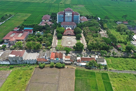 IBU KOTA: Tata ruang area perkantoran terpadu di Kepanjen saat difoto dari udara, beberapa waktu lalu. Konsep penataan wajah baru ibu kota Kabupaten Malang itu sedang dimatangkan oleh eksekutif dan legislatif.