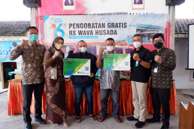Istri Wabup apresiasi GN Lingkaran BPJamsostek dari RS.Wava Husada kepada 100 pekerja rentan