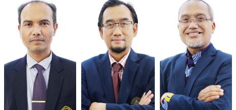 TIGA BESAR: Dari kiri, Prof Imam Santoso, Prof Widodo dan Prof Unti Ludigdo. Mereka adalah tiga calon Rektor UB yang mengungguli tiga bacarek lainnya, yakni Prof Candra Fajri Ananda, Prof Marjono dan Andy Fefta PhD.  Prof Imam mengantongi 29 suara, Prof U