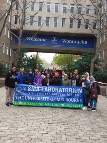 PENGALAMAN BARU: Global Learning, salah satu pogram SMA Lab UM yang baru dibuka kembali setelah terdampak pandemi. Foto ini diambil sekitar 2018. (SMA Lab UM for Radar Malang)