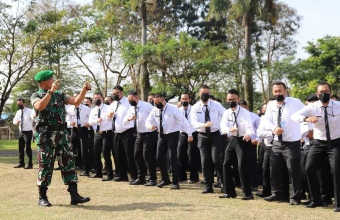CPNS di Malang yang mengikuti pelatihan dasar sebelum bertugas.