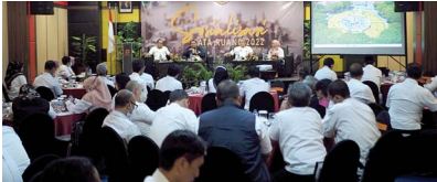 BUTUH PERAN SERTA MASYARAKAT: Sosialisasi RDTR yang dilakukan DPUPRPKP Kota Malang di Hotel Aria Gajayana, Rabu (29/6).