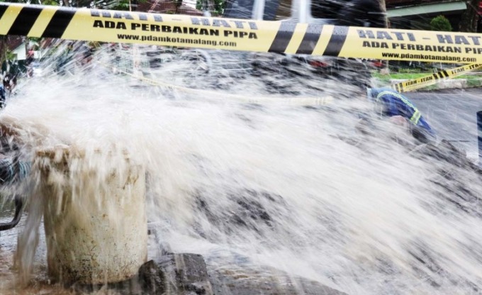 JANJI : Perumda Tugu Tirta Jamin Pasokan Air sampai 2043 ( Photo By Radar Malang )
