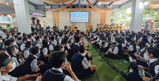 DIIKUTI 268 SISWA: Suasana Pembukaan Kosayu Pra1se di aula SMPK Kolese Santo Yusup 1 Malang, kemarin. (Alifiani/Radar Malang)