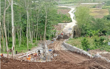 JALAN BARU: Jalan tembus yang menghubungkan Kelurahan Sisir di Kecamatan Batu dan Desa Pandanrejo di Kecamatan Bumiaji. (DINAS PUPR FOR RADAR BATU)