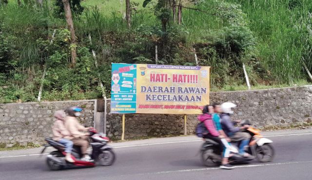 RAWAN LONGSOR: Kawasan Payung di Jalan Trunojoyo, Kelurahan Songgokerto, Kota Batu adalah salah satu kawasan yang sering longsor.