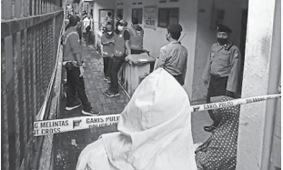 DI-POLICELINE: Lokasi ditemukannya jenazah mahasiswi di Kelurahan  Sumbersari, Kecamatan Lowokwaru, kemarin siang (22/12).