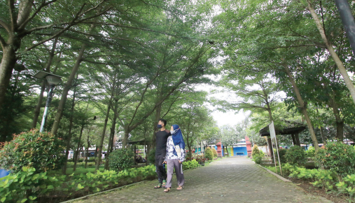 MASIH KURANG: Jumlah ruang terbuka hijau di Kota Malang masih di angka 17 persen. Pemkot masih mengejar kekurangan sebesar 3 persen.