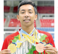 KAYA PRESTASI: Ilyas Rachman Ryandhani membawa pulang dua medali emas dan satu medali perunggu dari ajang Asia Pacific Deaf Badminton di Thailand pada September 2022.