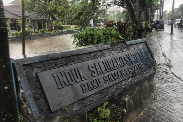 PANTAUAN REAL TIME : Pintu air kali Molek, Kecamatan Kepanjen menjadi salah satu lokasi pembangunan mini command center irigasi.