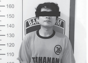 PASAL 363 KUHP: Pelaku pencurian kabel PLN menjadi  tahanan Polsek Sumberpucung sejak Senin sore (1/1). Dia selalu  menggunakan atribut mirip pekerja PLN ketika mencuri kabel.