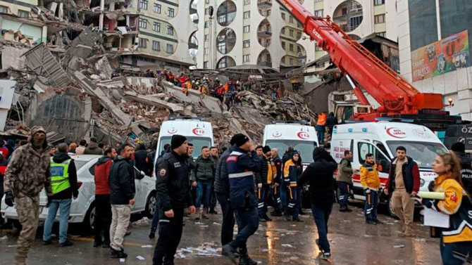 Lokasi gempa di Turki. (BBC)