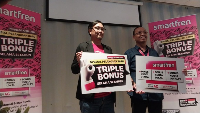 Media update Smartfren di Malang Senin (20/3).
